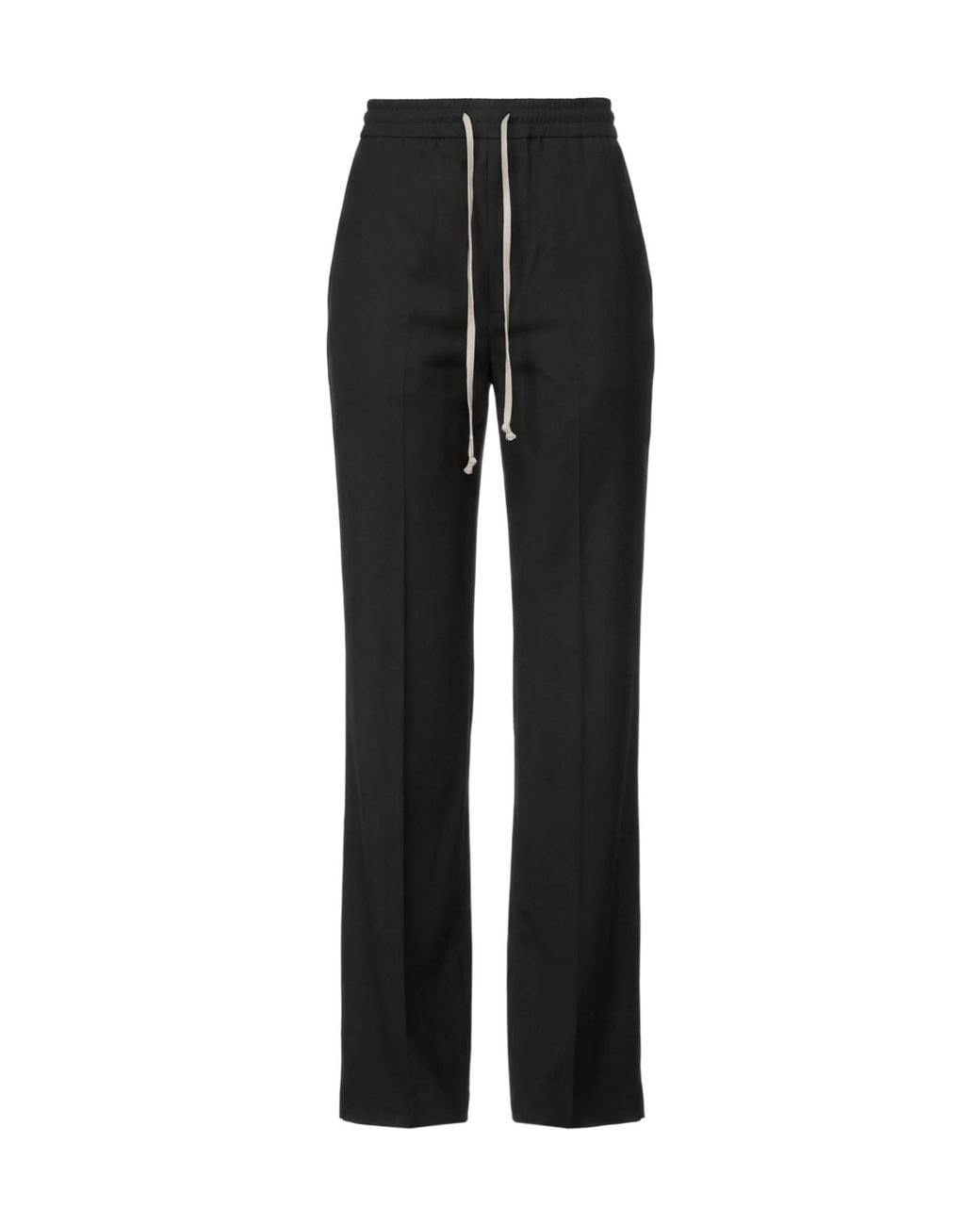 Rick Owens Black Solid-Colored Satin Cargo Pants