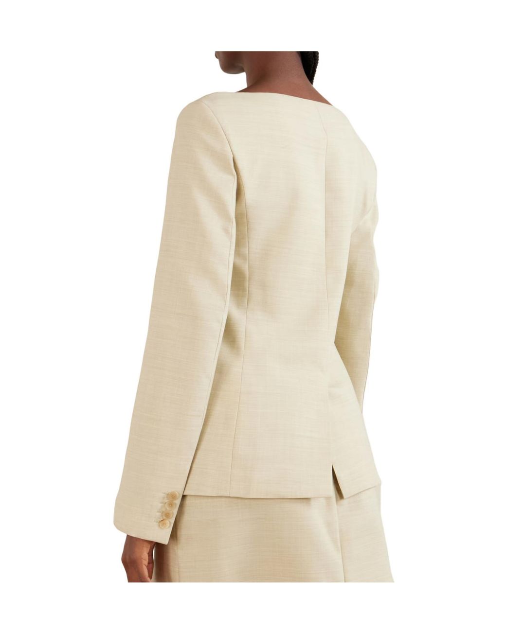 Calvin Klein Natural Camille Wool-Twill Jacket