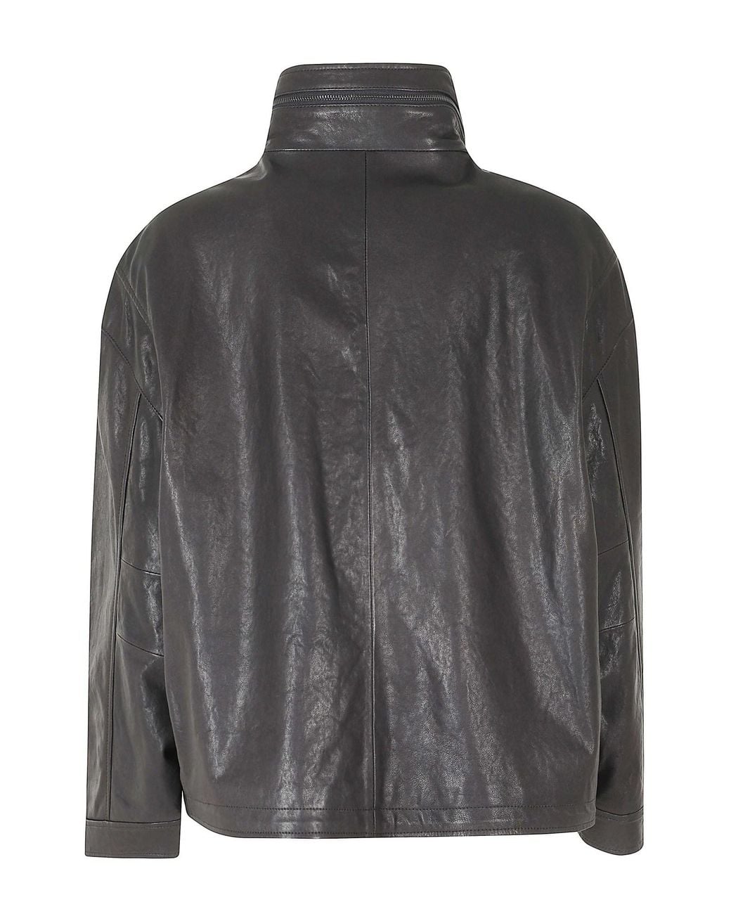 Emporio Armani Black エンポリオ アルマーニ スタンドカラー レザー ジャケット