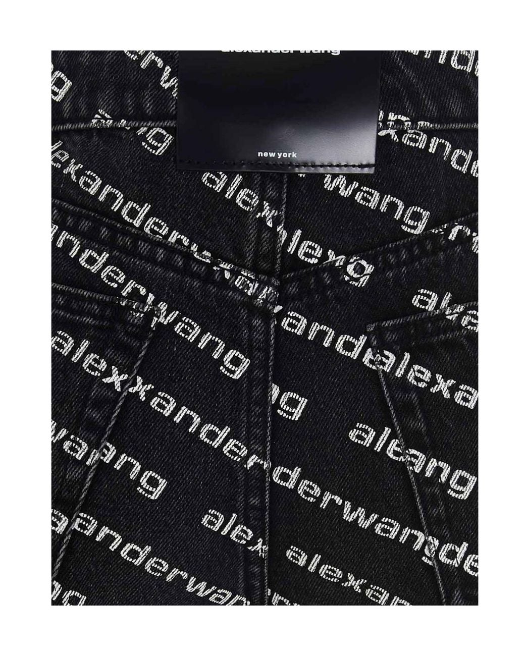 Alexander Wang Gray Bite Logo Shorts