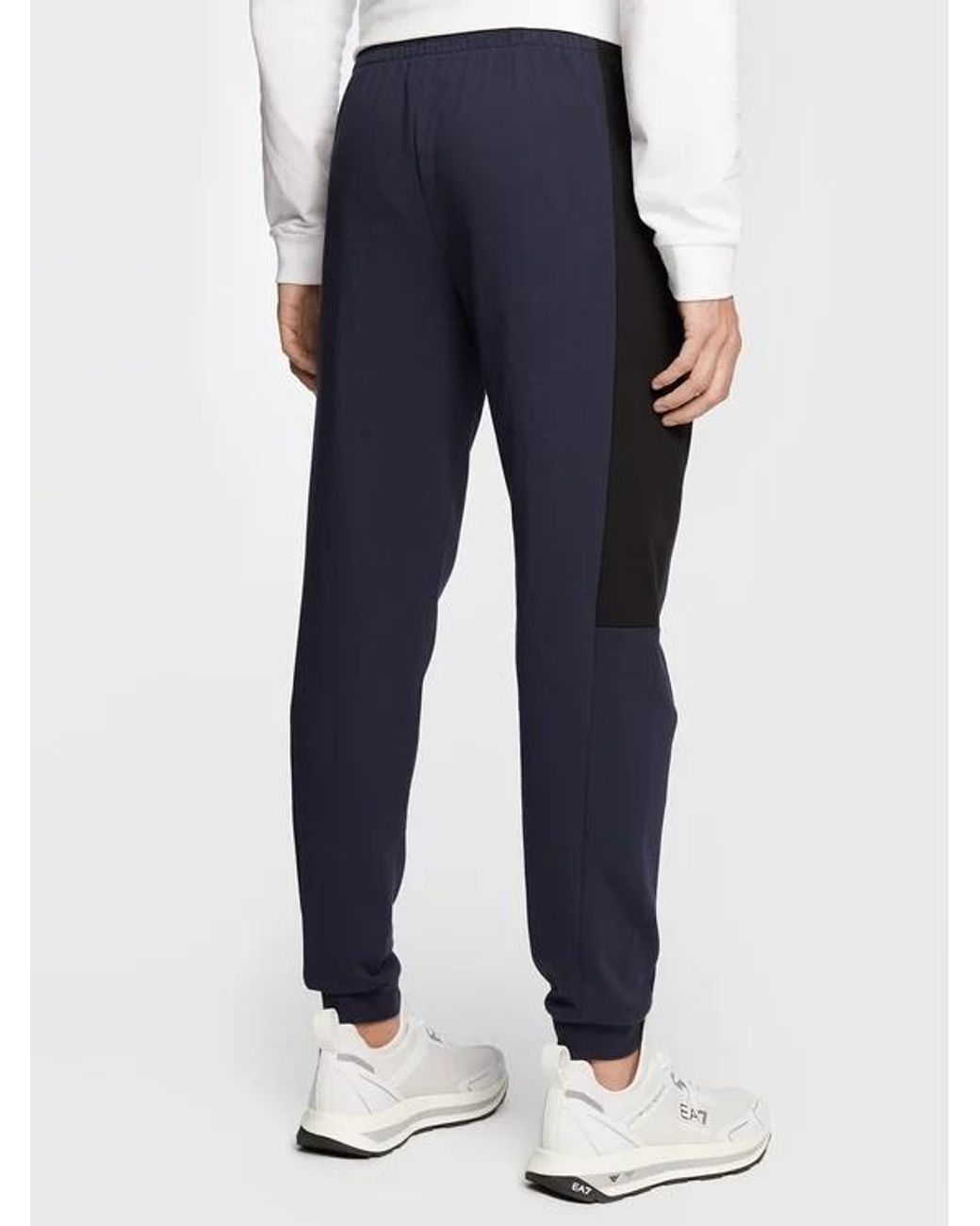 EA7 Blue Logo Sweatpants for men
