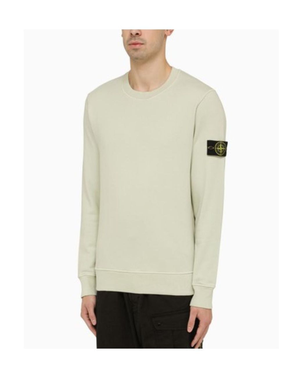 Stone Island Natural Compass Patch Crewneck Sweatshirt for men