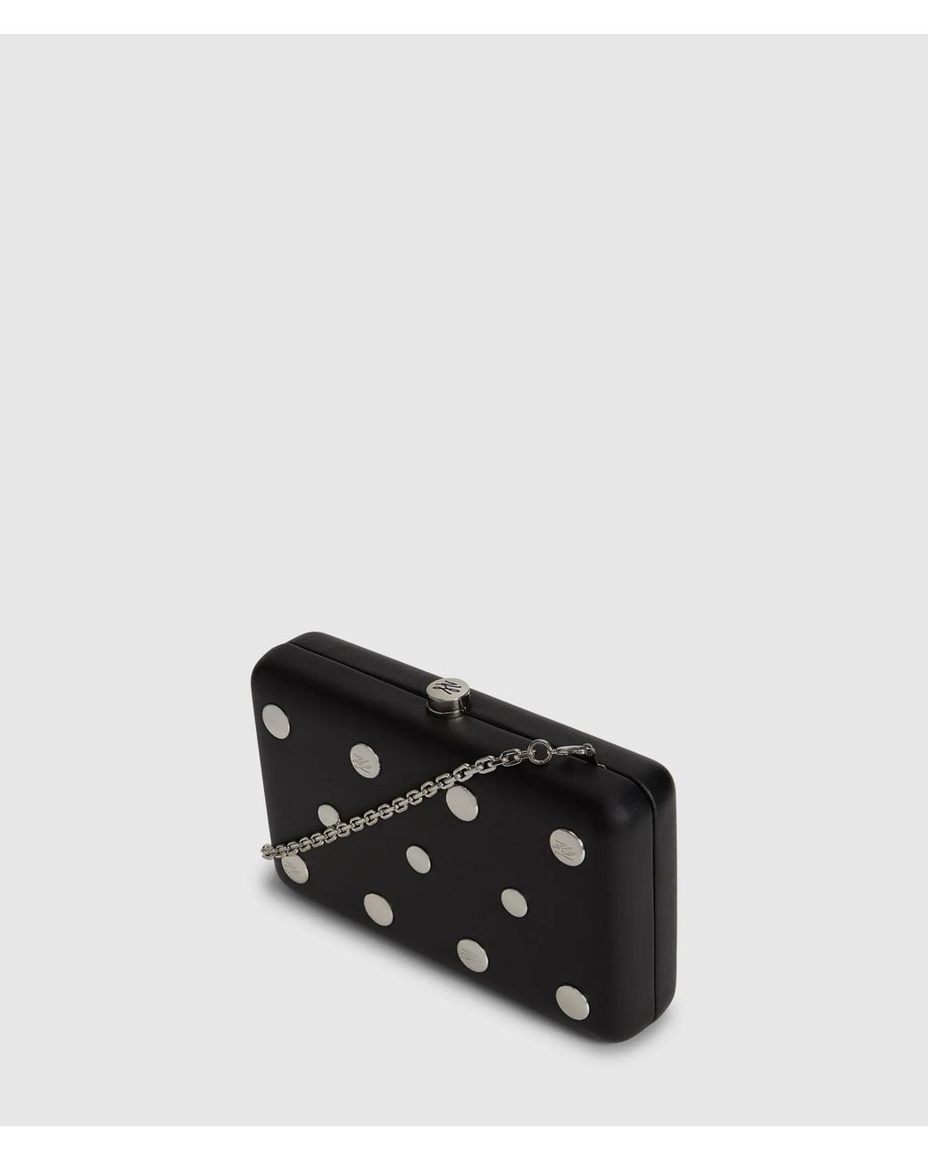 Karl Lagerfeld Black K/Soiree Stud-Embellished Clutch