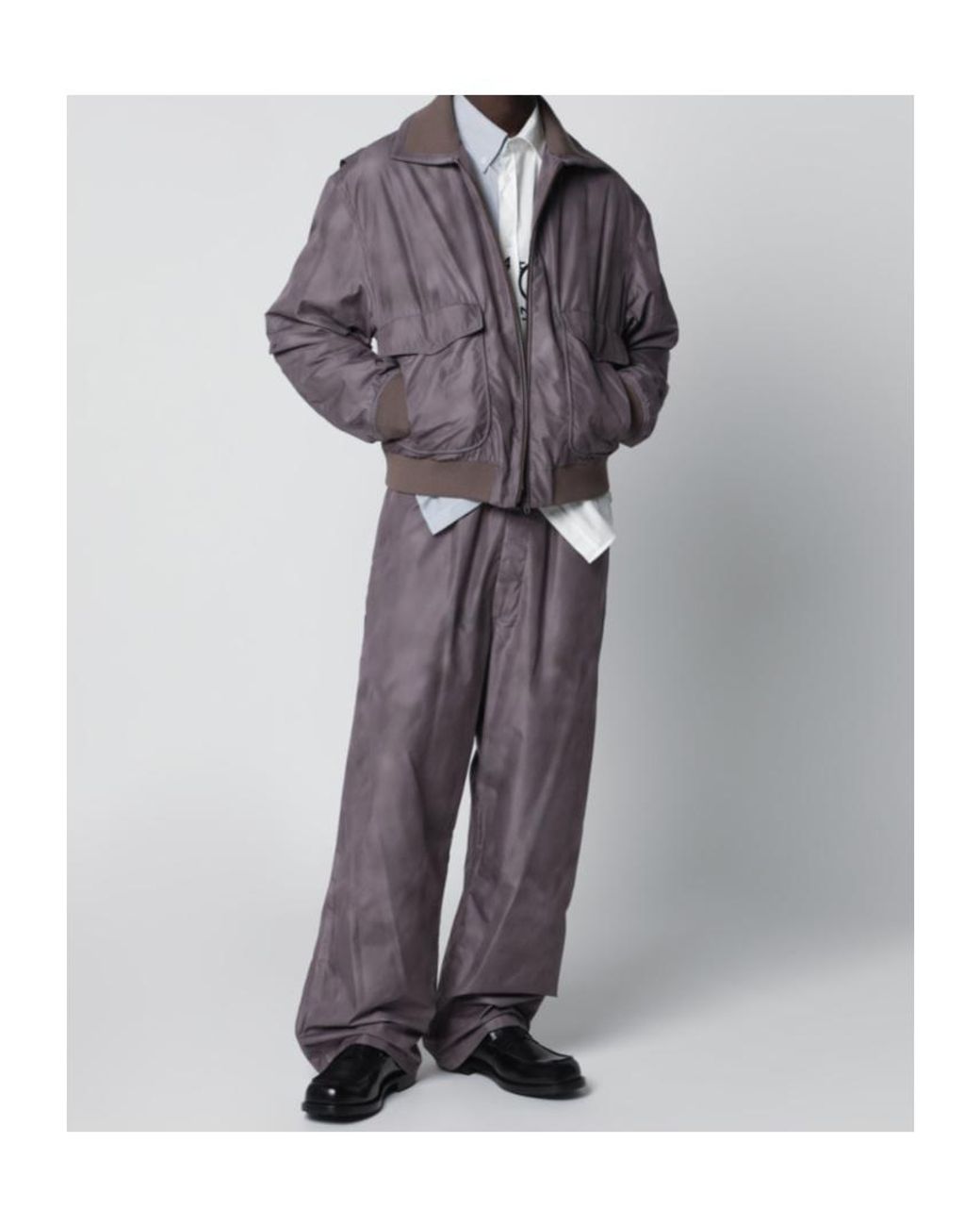 MM6 by Maison Margiela Brown Zip-Up Ribbed-Trim Jacket for men