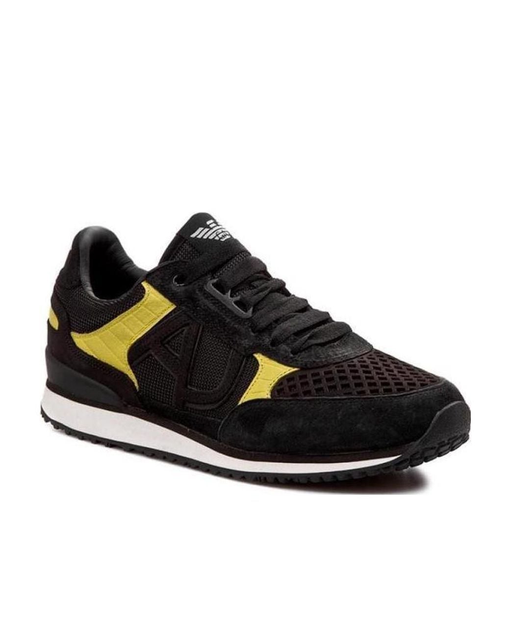 Armani Jeans Black Logo Details Casual Sneakers for men