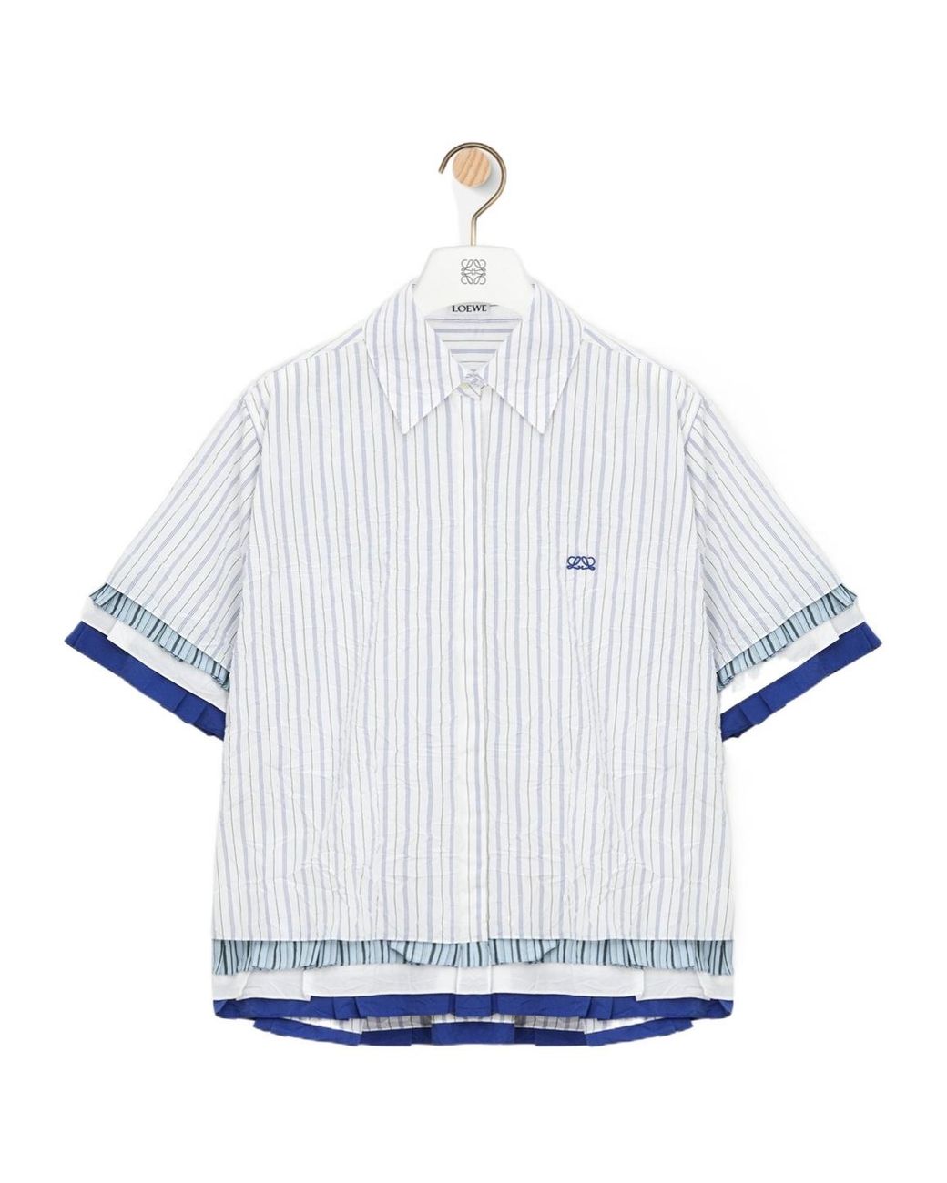Loewe White Striped Short-Sleeve Shirt