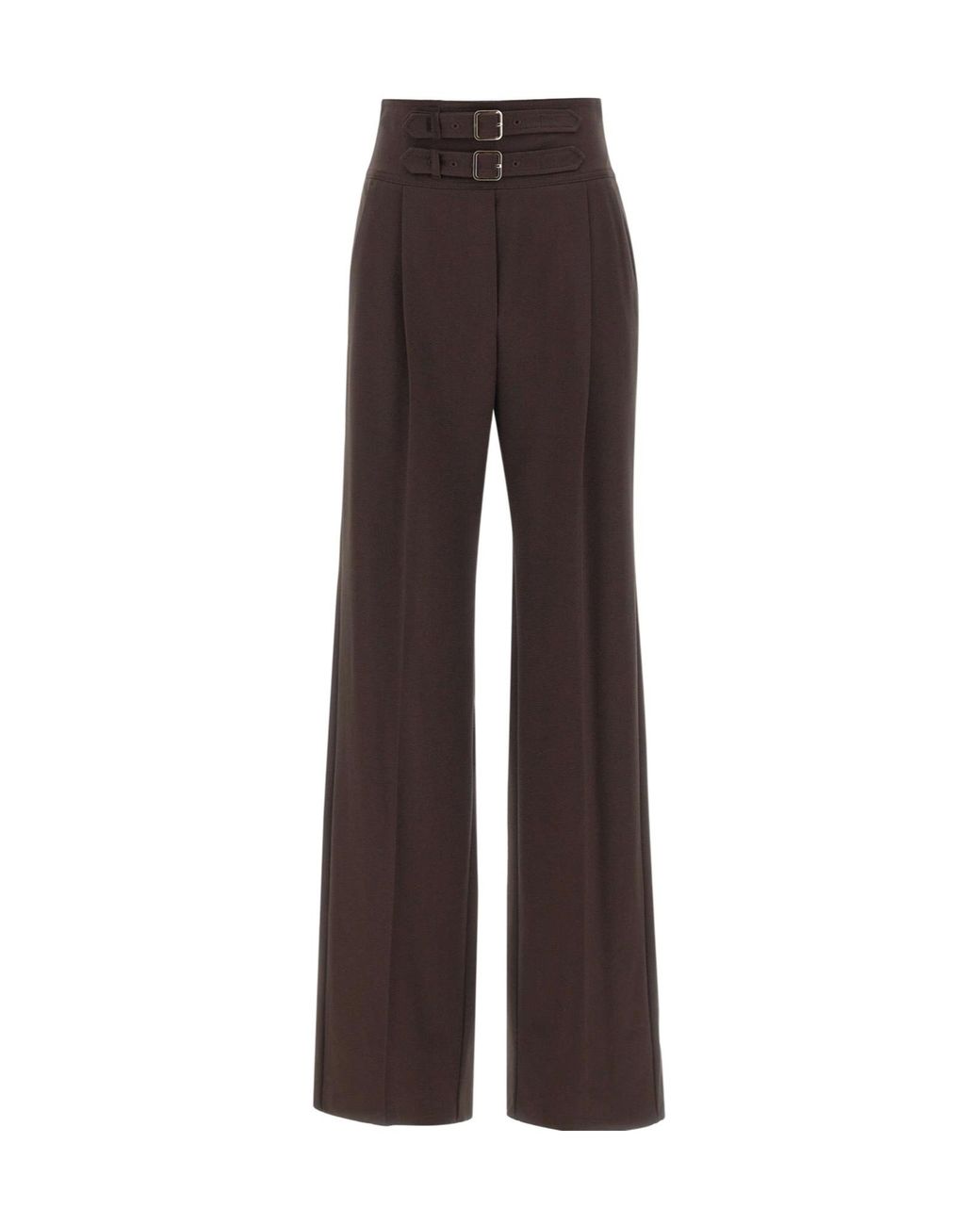 Marella Brown Maranta High-Waist Wide-Leg Pants