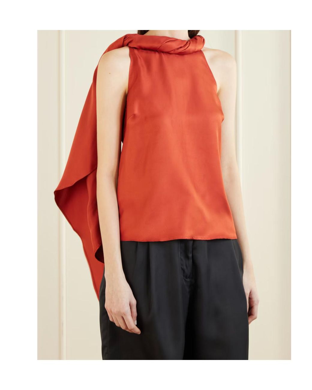 Loulou de Saison Red Wilma Draped Top