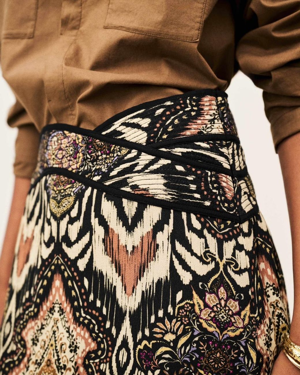 Ba&sh Multicolor Zaim Straight Skirt