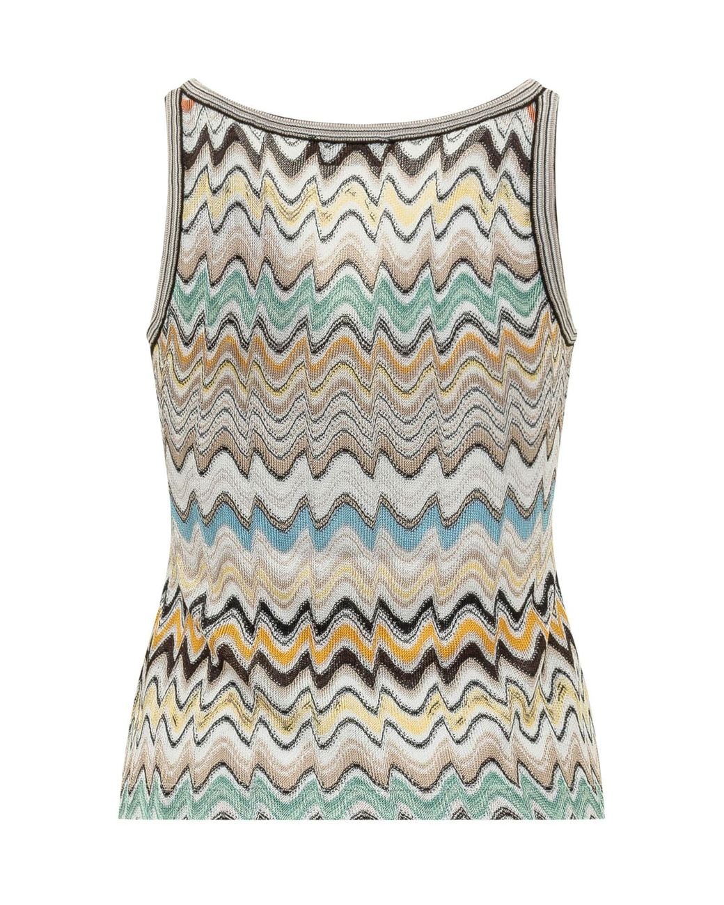 Missoni Gray Chevron Round Neck Top