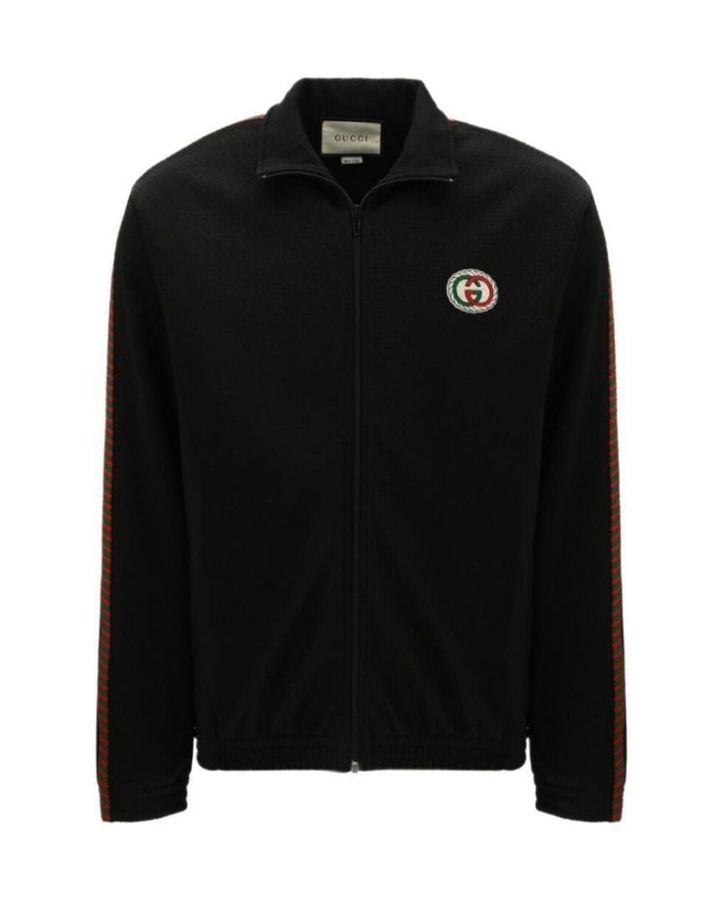 Gucci Black Oversized Mesh Logo Jacket for men