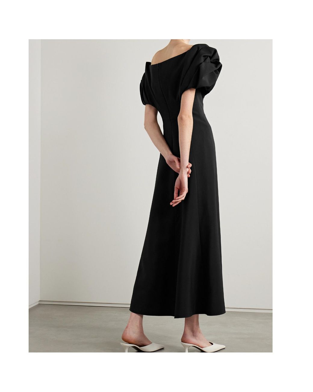 Gabriela Hearst Black Off Shoulder Dress