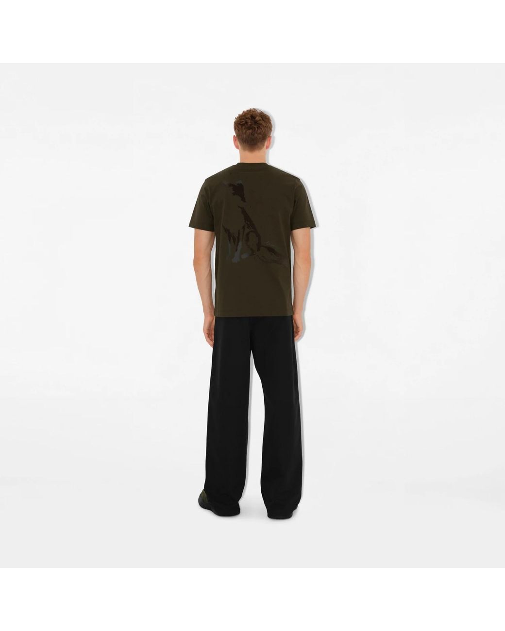 Burberry Green Fox-Print Cotton T-Shirt for men