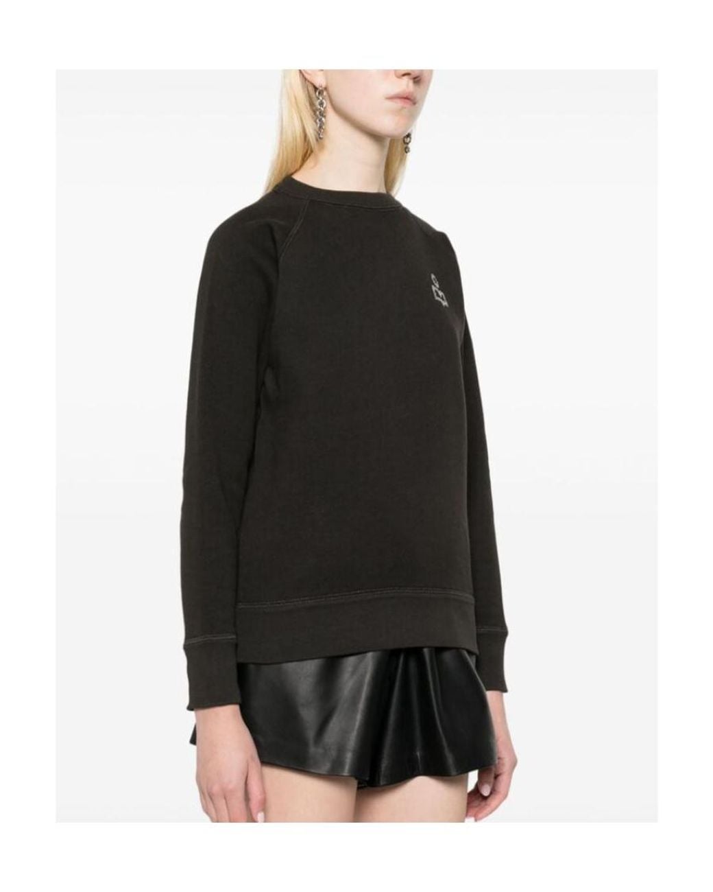 Isabel Marant Black Isabel Marant Étoile Milla Embellished Crewneck Sweatshirt