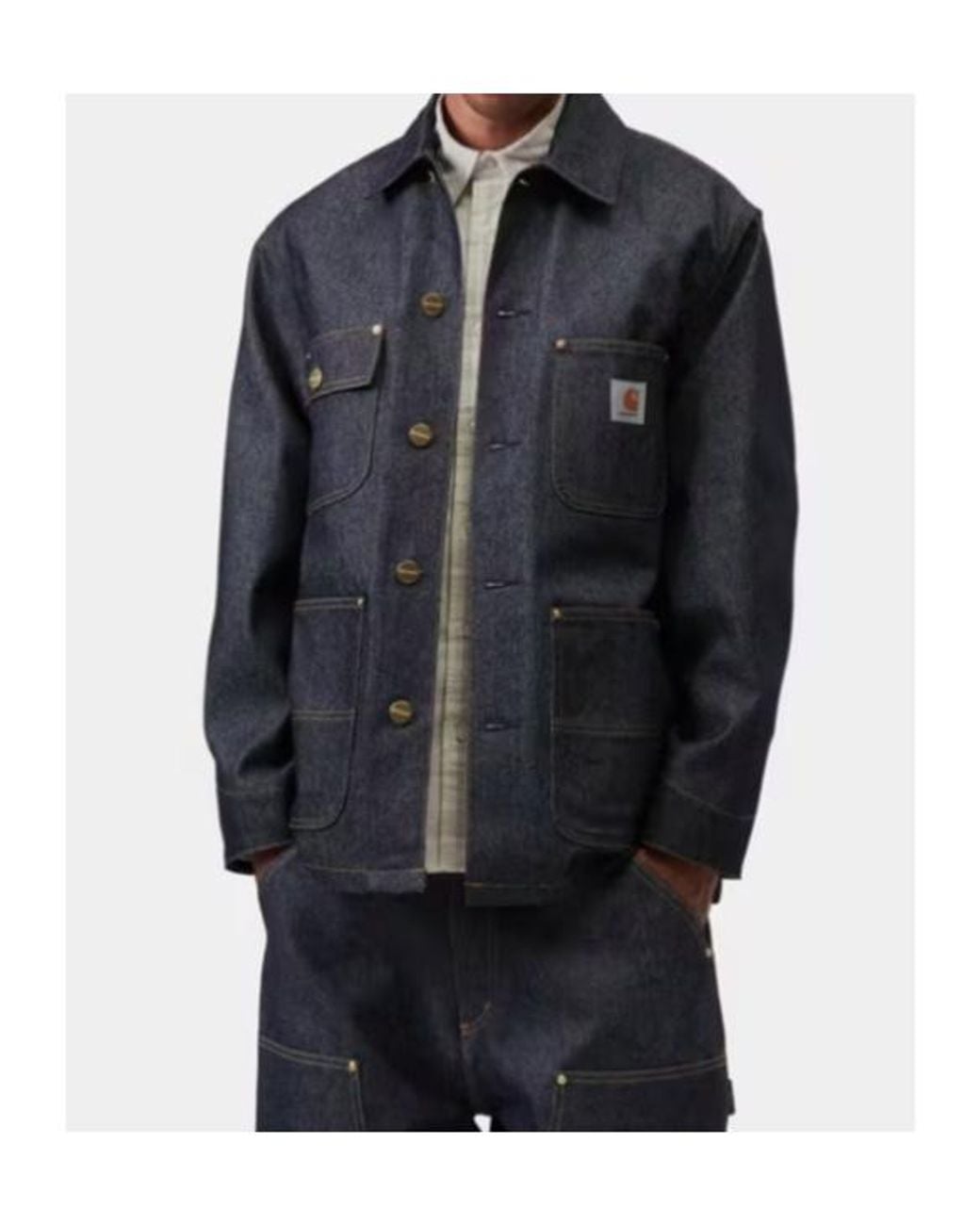 Carhartt Blue Aden Chore Coat for men