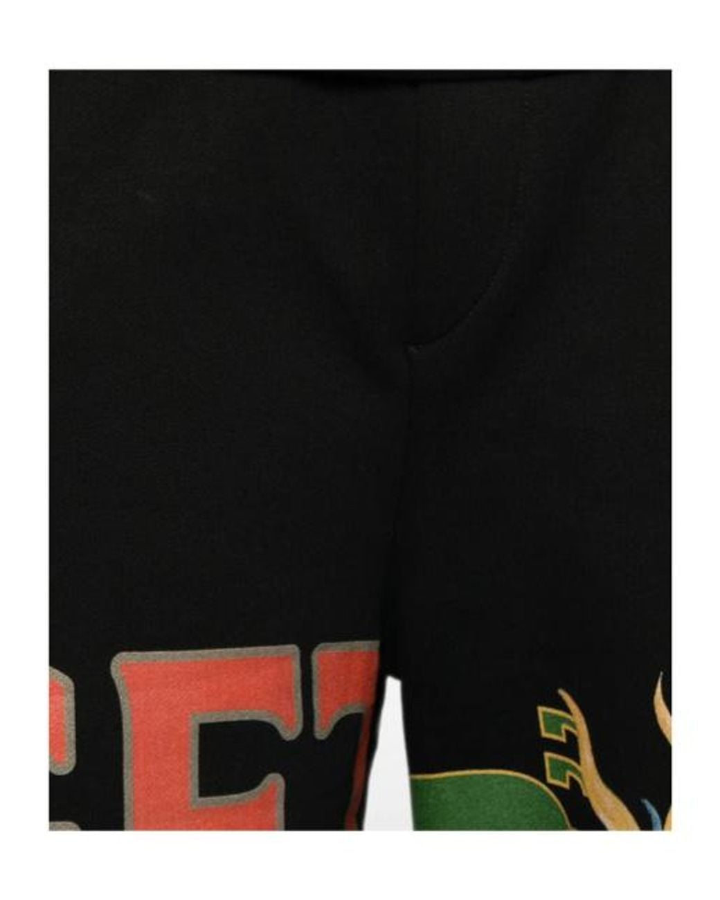 PDF CHANNEL Black Graphic-Print Track Pants for men
