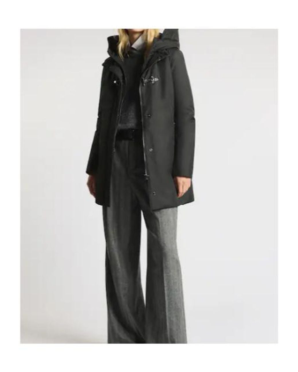 Fay Black Toggle Hooded Jacket