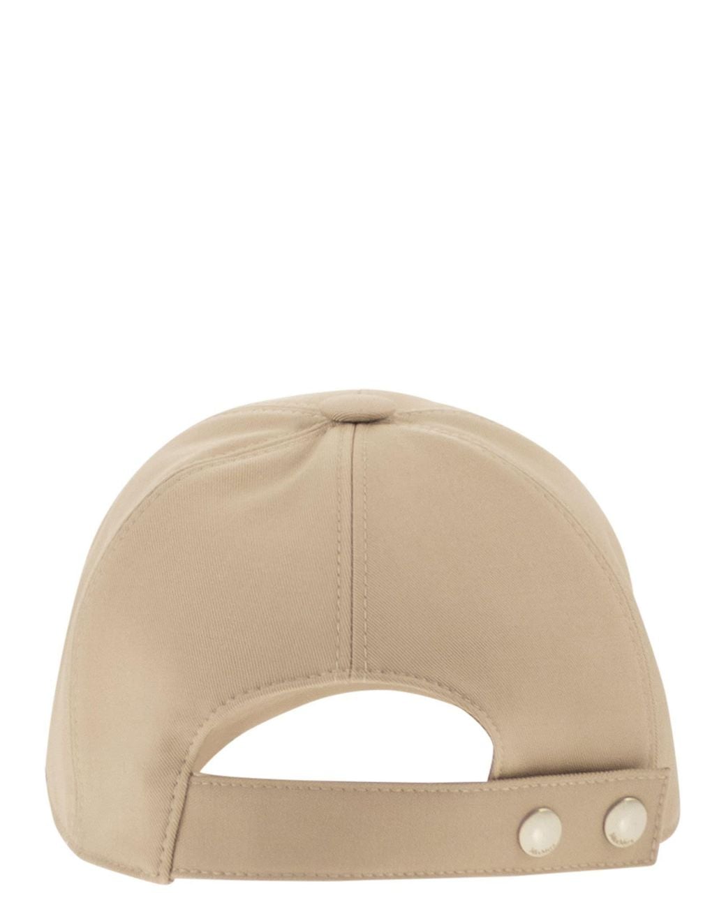 Max Mara Natural Ribaldo Logo Embroidered Baseball Cap
