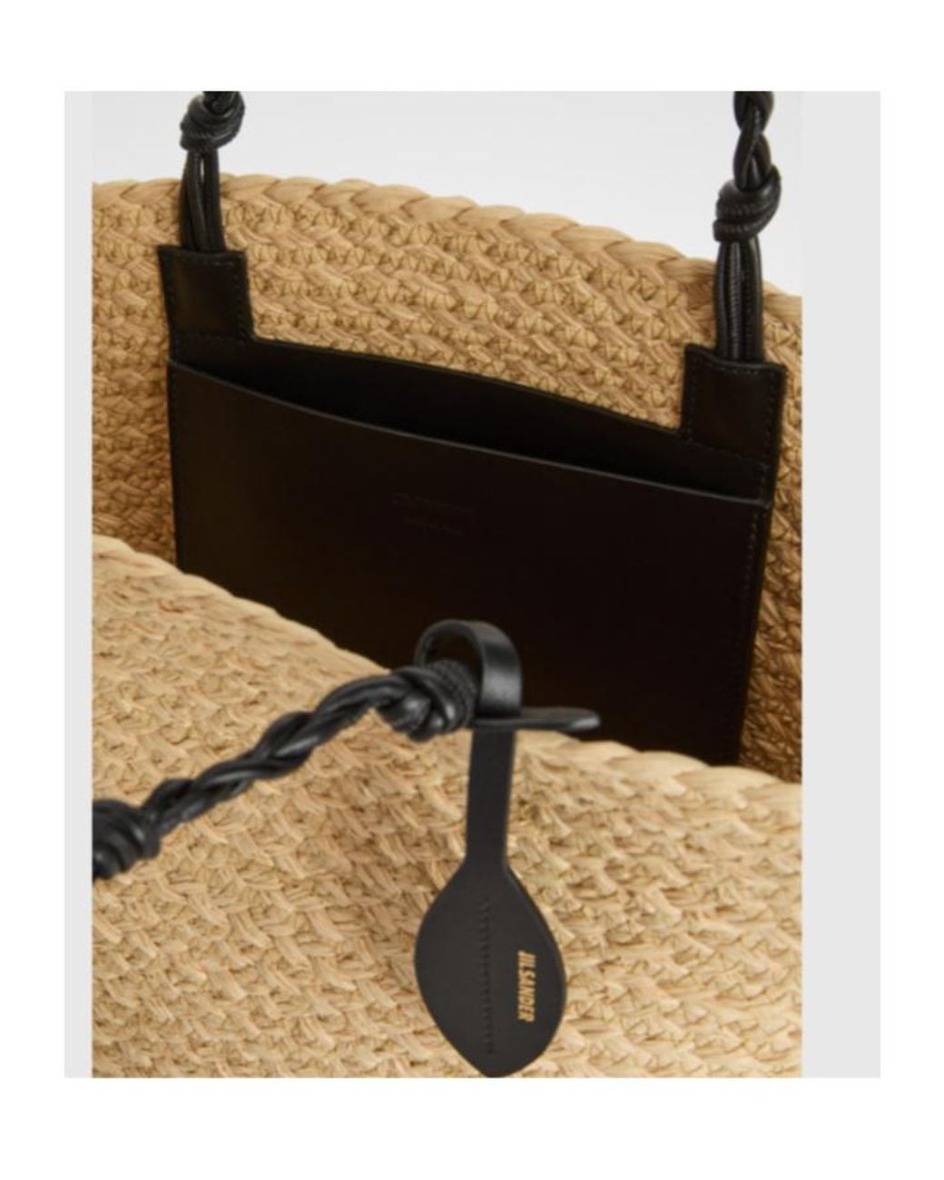 Jil Sander Natural Tangle Small Bucket Bag