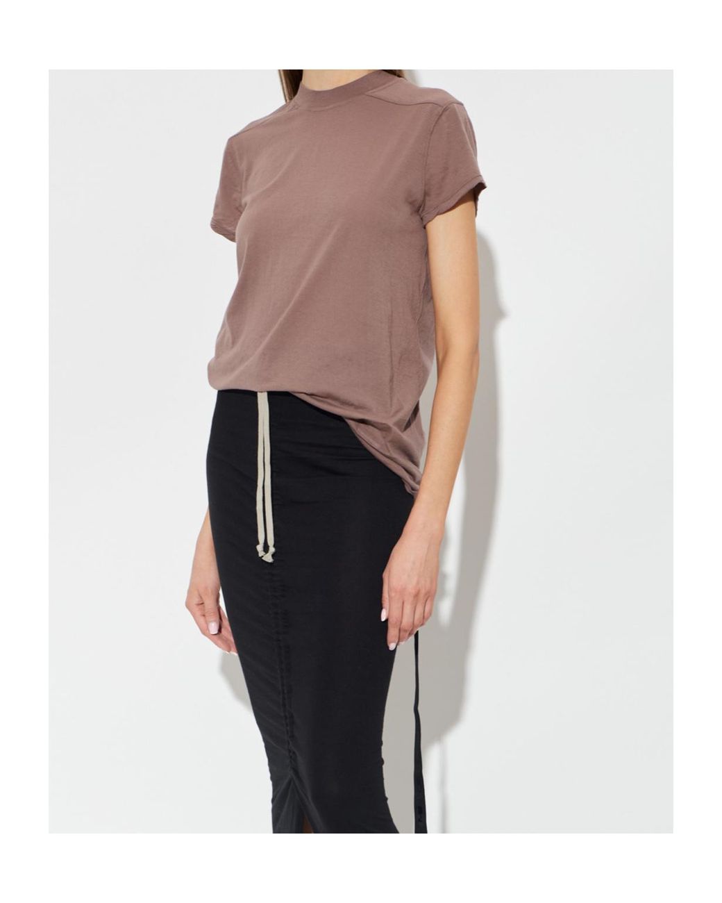 Rick Owens Pink Short-Sleeved Crewneck T-Shirt