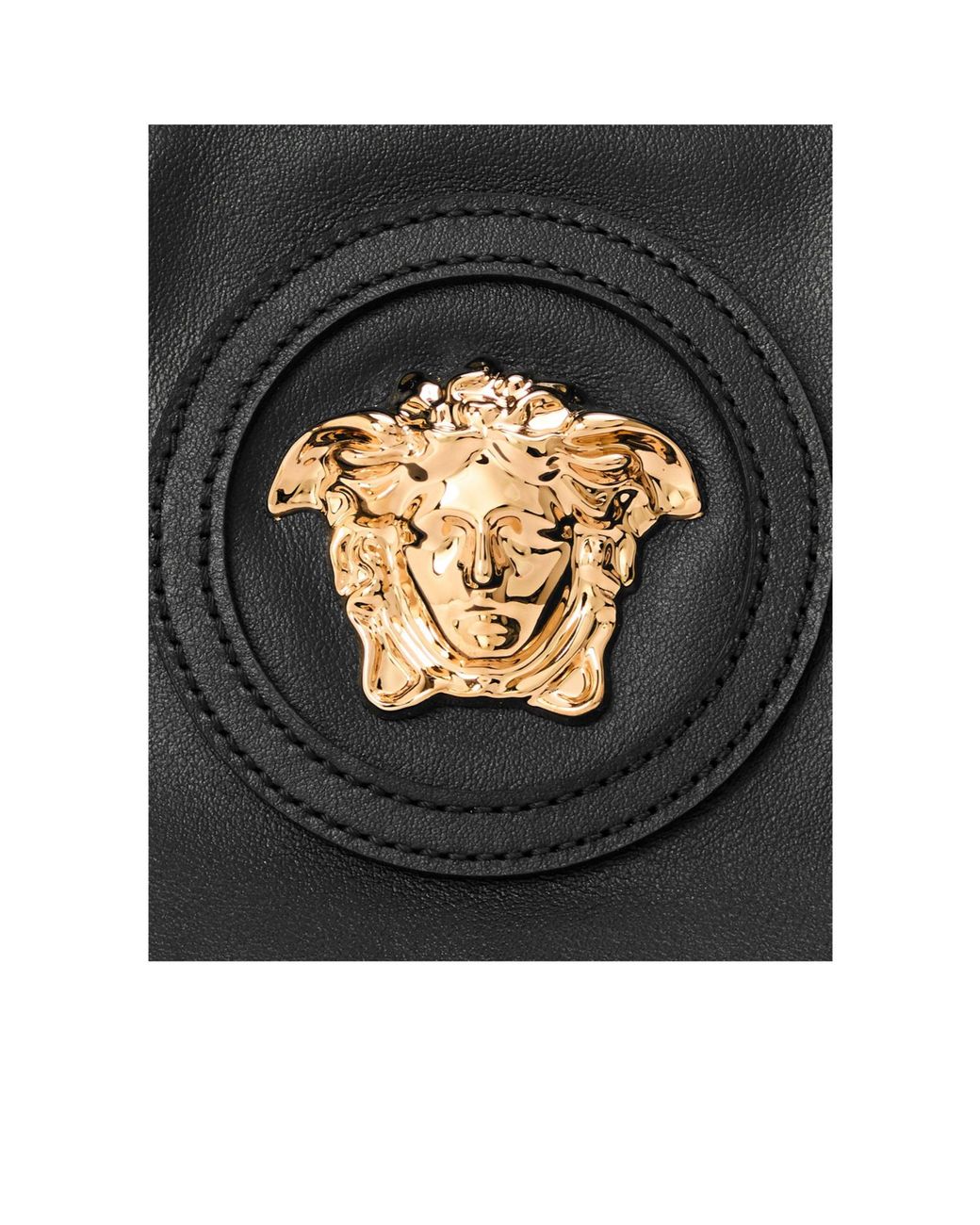 Versace Black Leather Tote Bag