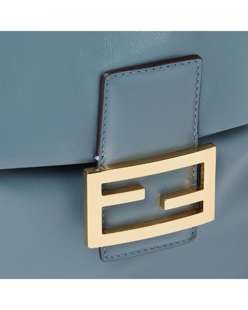 Fendi Blue Ff Clasp Drawstring Backpack