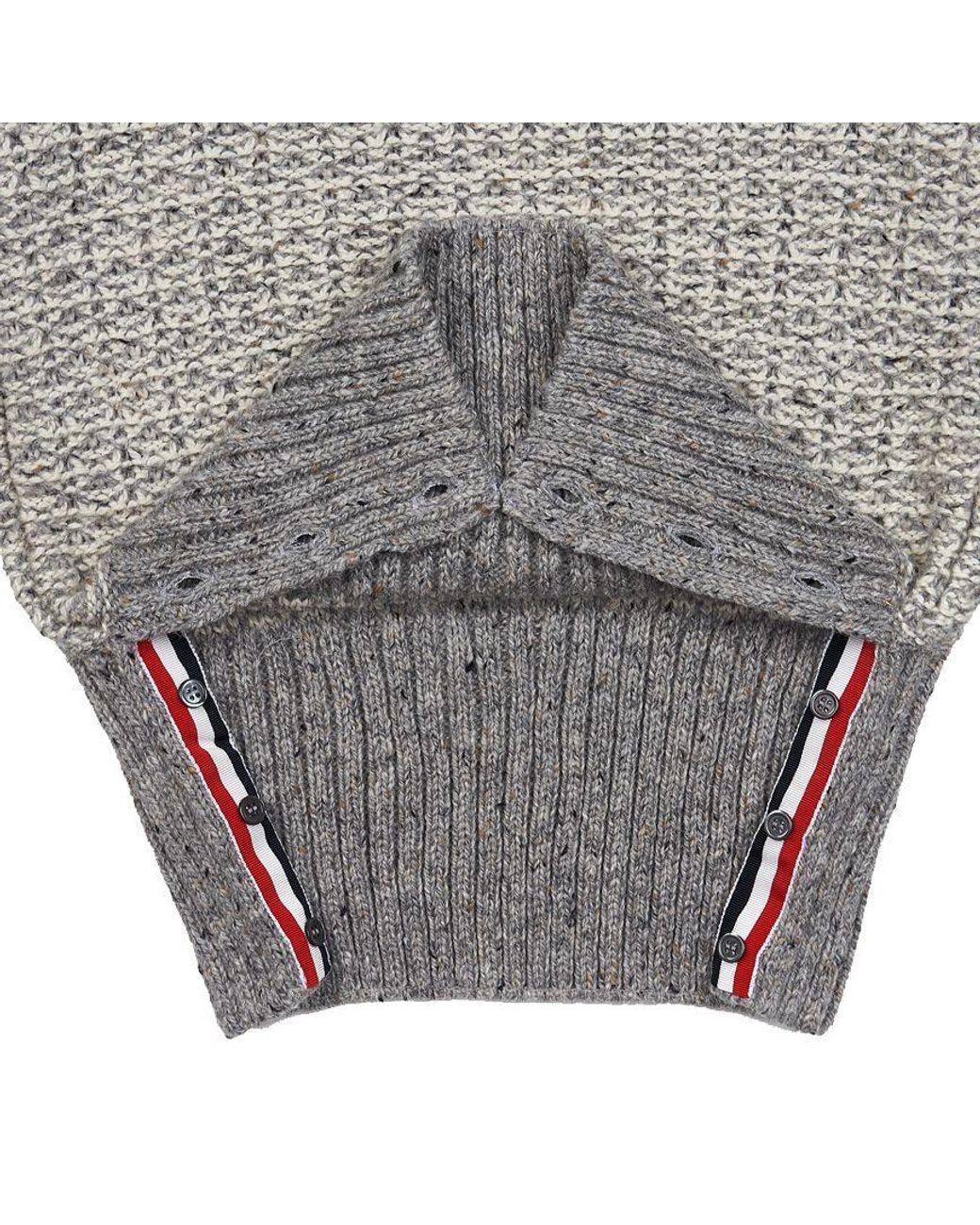Thom Browne Gray 4-Bar Crewneck Jumper