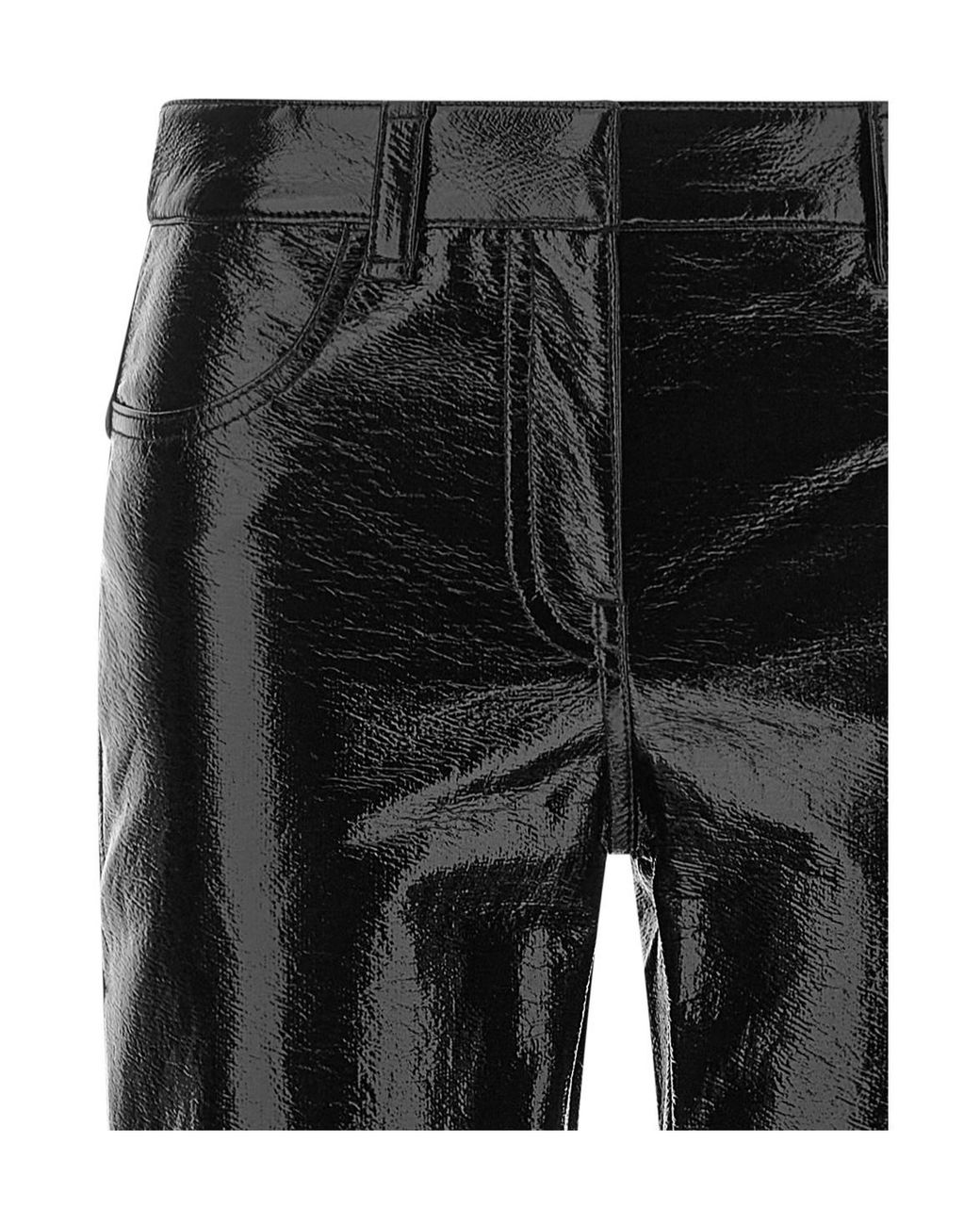 Courreges Black Courrèges Glossy Straight-Leg Pants