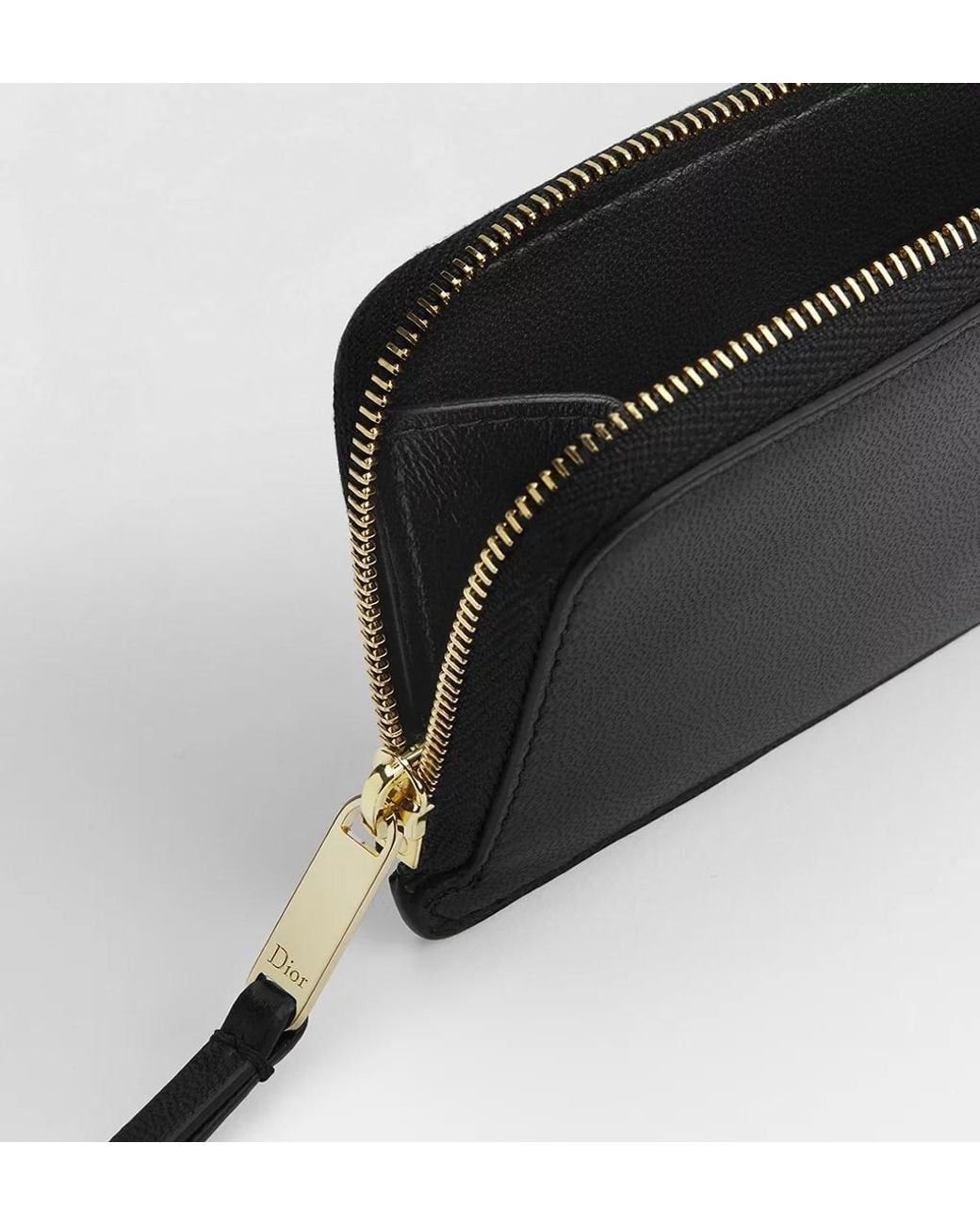 Dior Black Zipper Card Holder