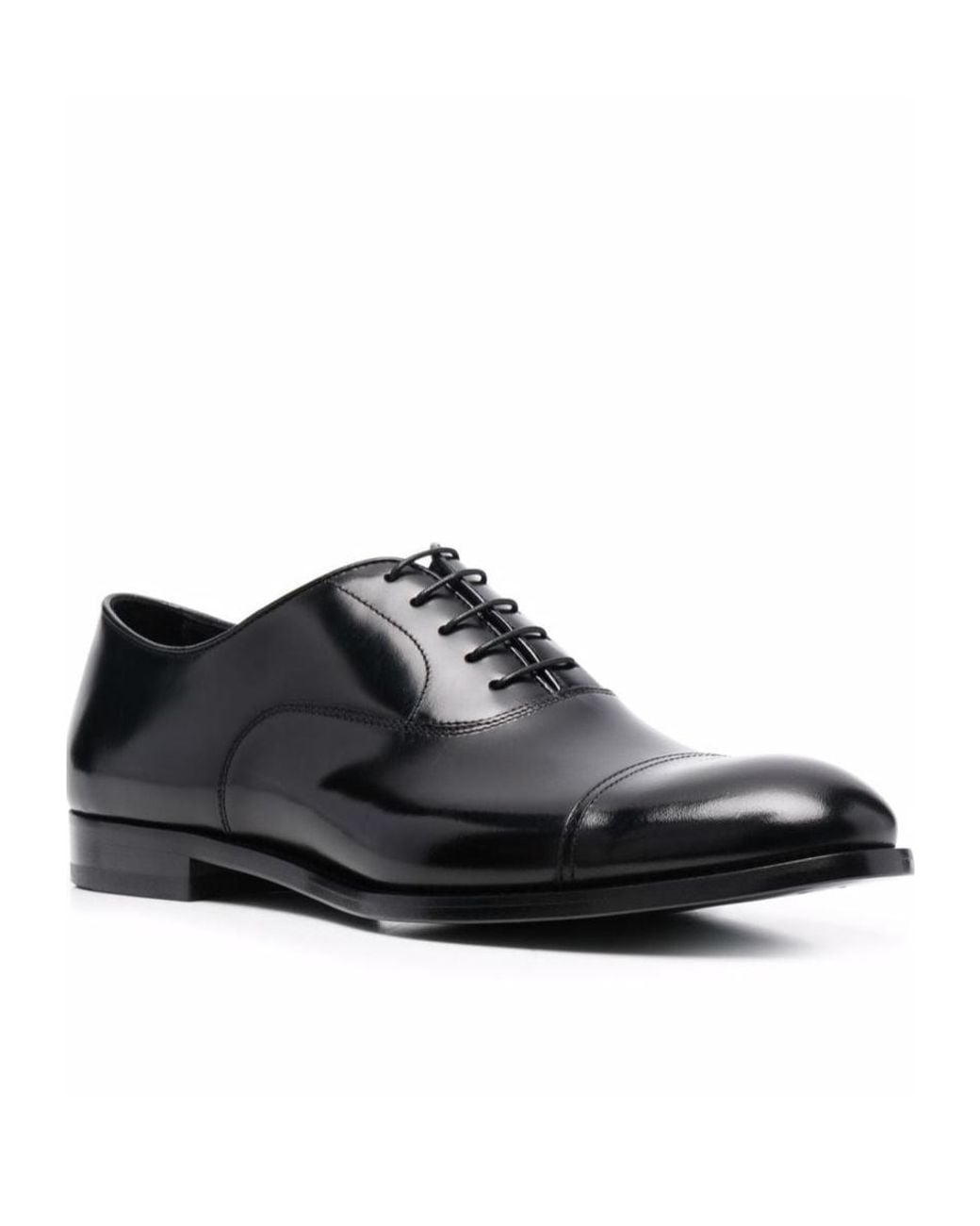 Doucal's Black Almond Toe Lace-Up Shoes for men