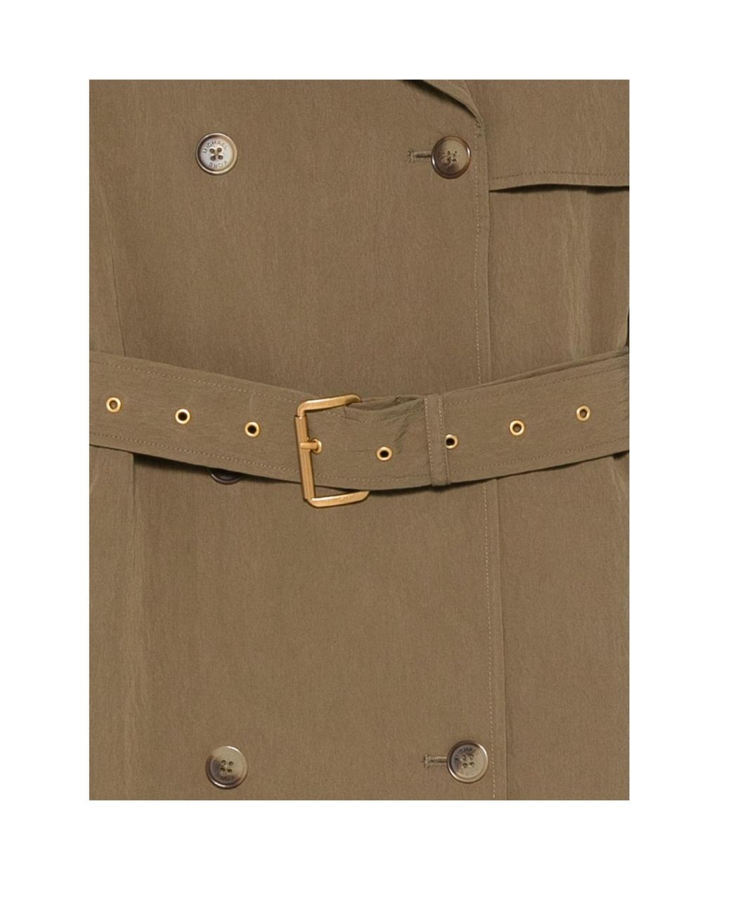 Michael Kors Natural Belted Double-Breasted Coat