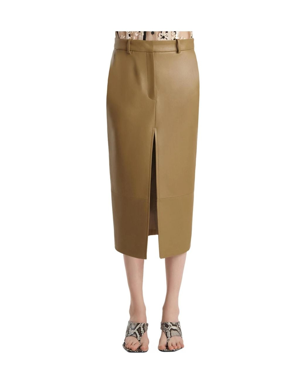 Khaite Natural Anden Midi Skirt