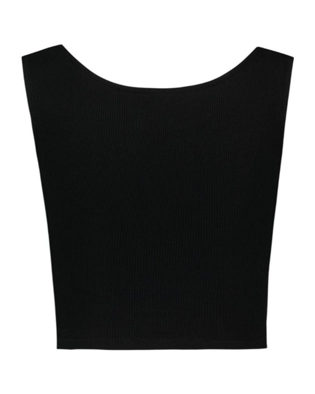 Vivienne Westwood Black Logo Crop Top