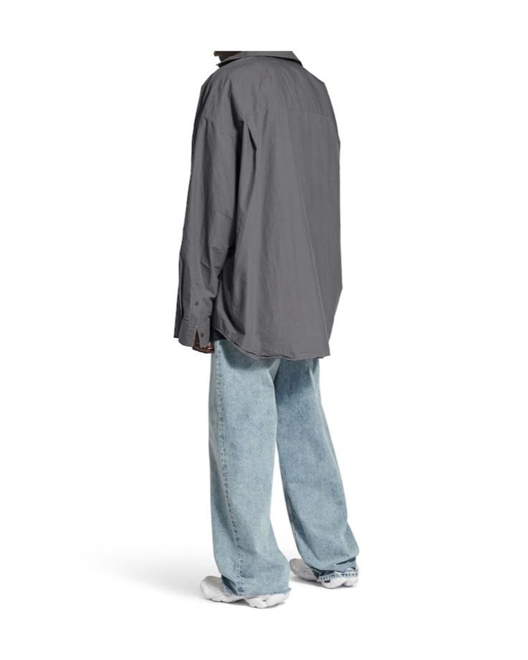 Balenciaga Gray Gucci Layered Long-Sleeve Shirt for men