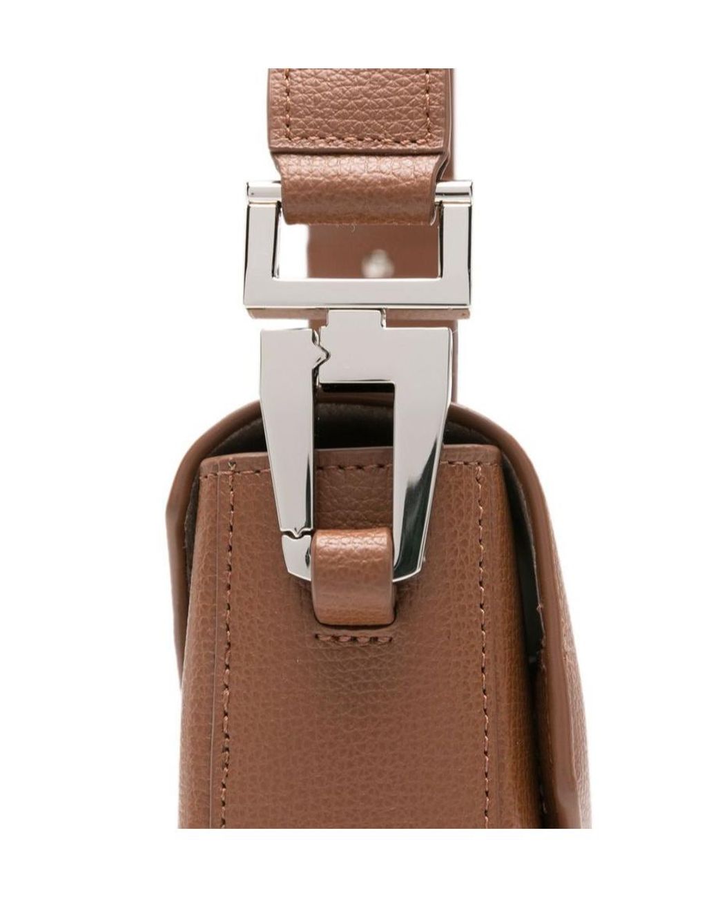 Emporio Armani Brown 1981 Grainy Leather Shoulder Bag