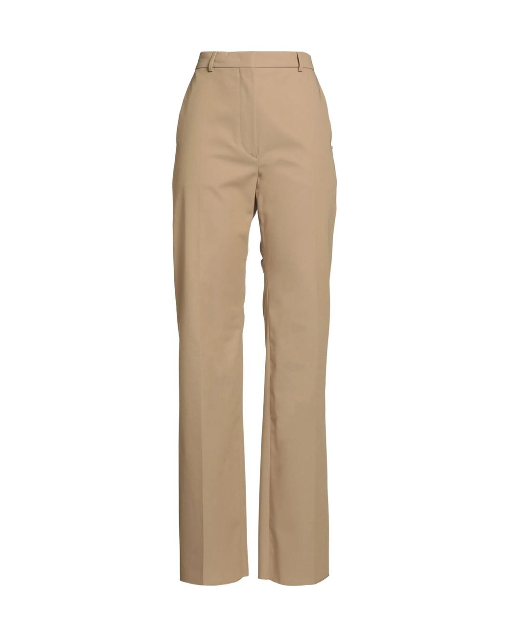 Sportmax Natural Solid-Color Straight-Leg Pants