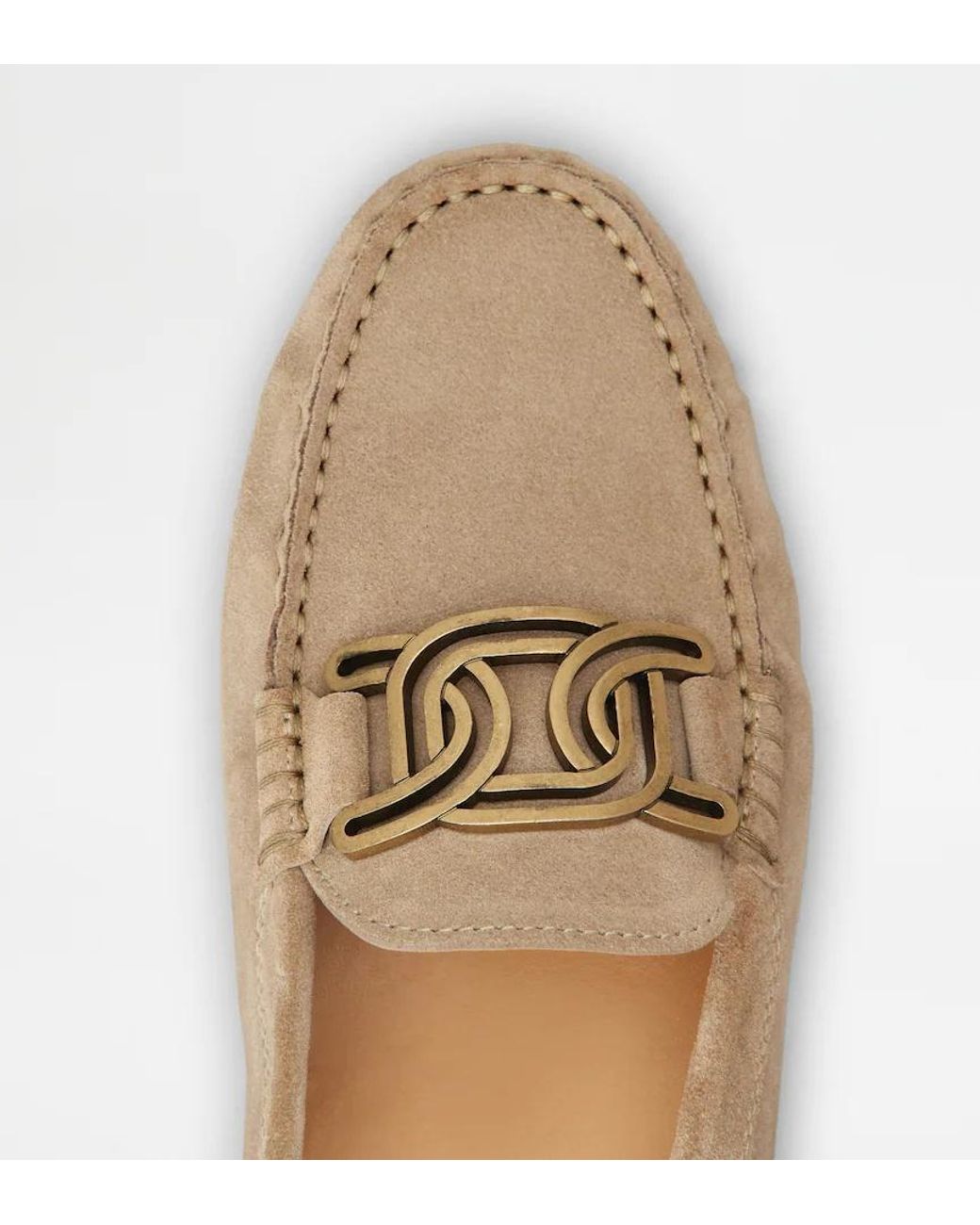 Tod's Brown Kate Gommino Suede Loafers