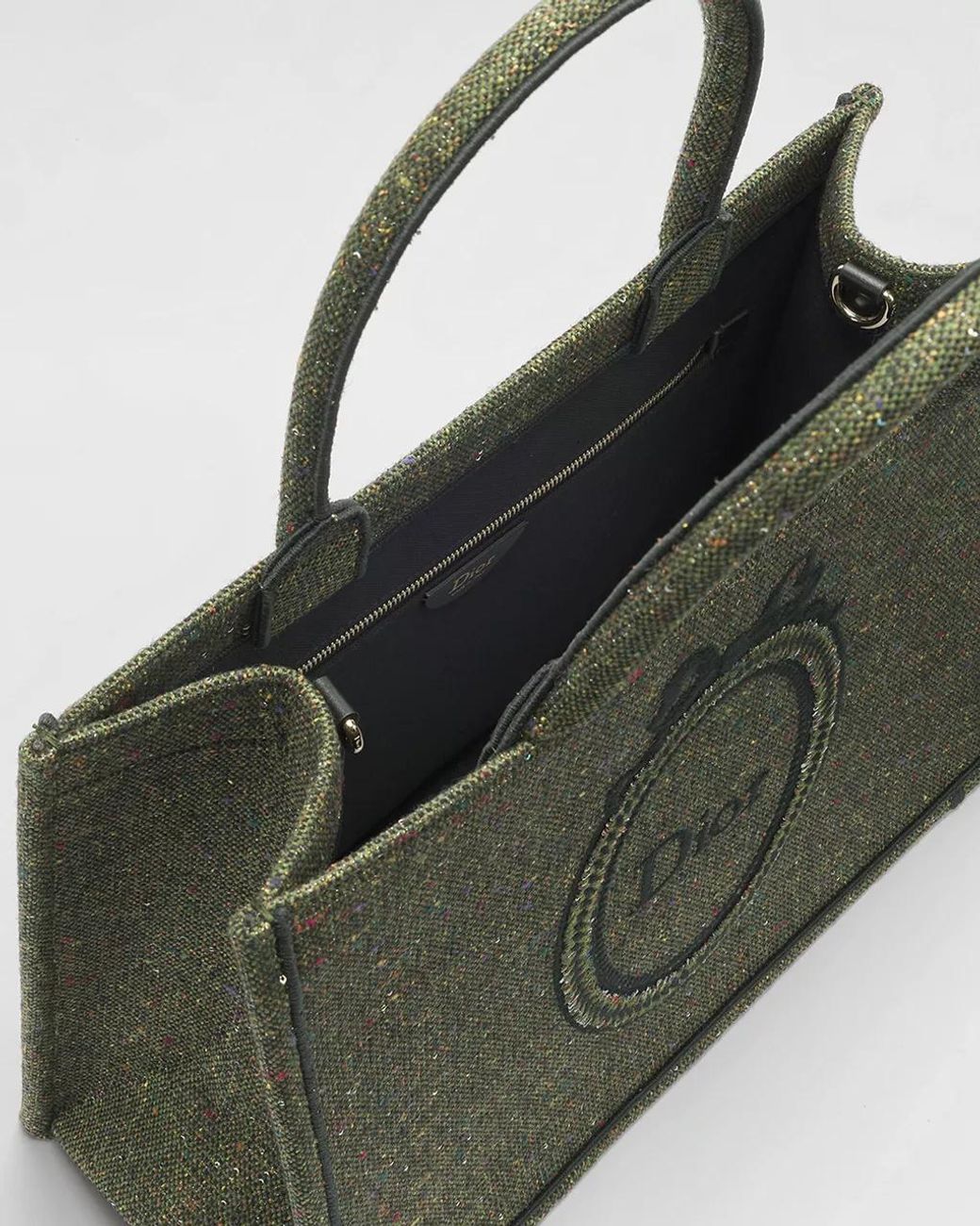Dior Green Medium Book Tote With Strap
