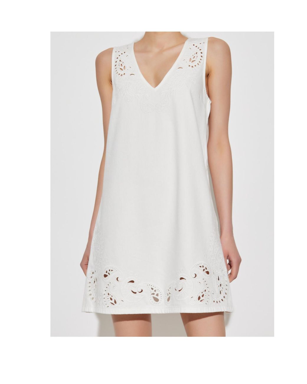 Rag & Bone White Sleeveless Dress