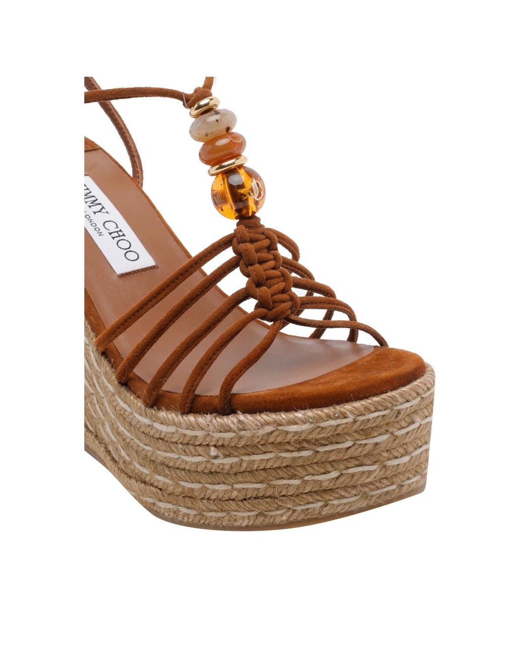 Jimmy Choo Brown Lemi Wedge Sandals