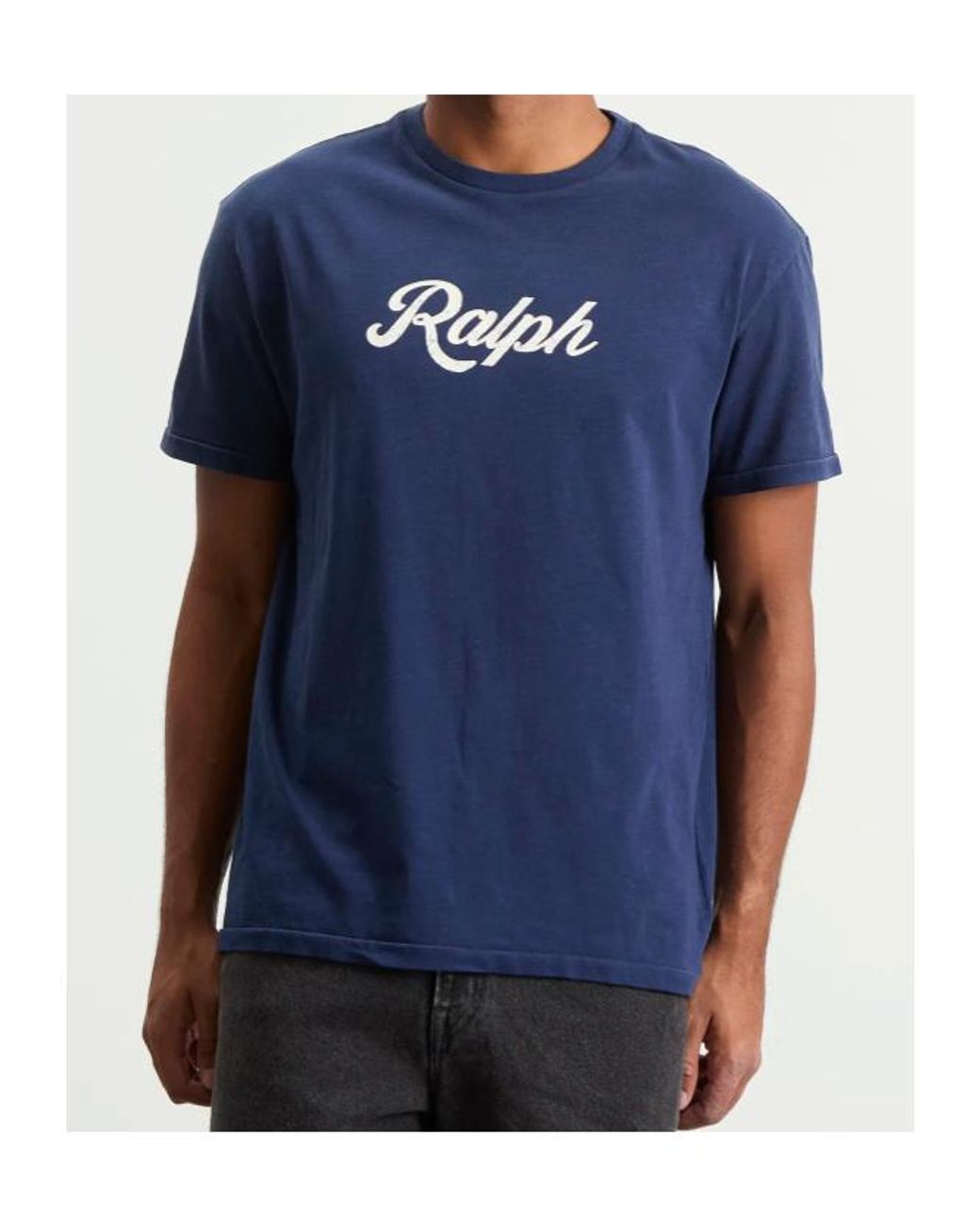 Polo Ralph Lauren Blue Logo Printed Crewneck T-Shirt for men