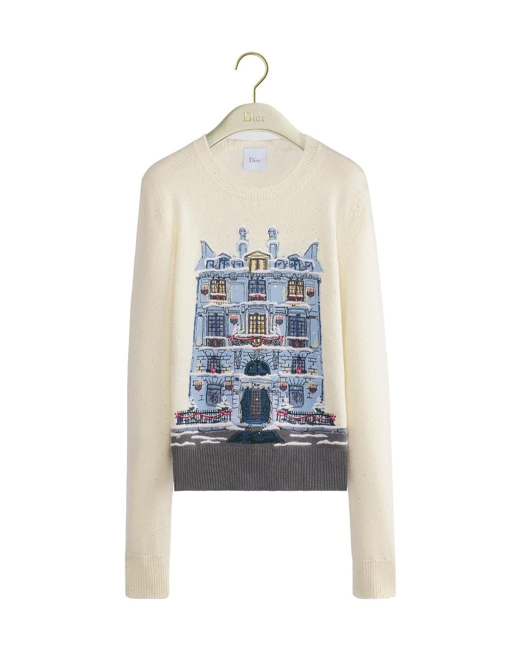 Dior Blue Embroidered Sweater