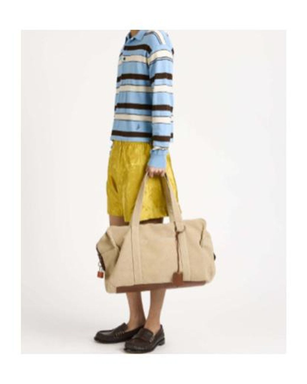 J.W. Anderson Blue Jw Anderson Knitted Striped Rugby Polo Top for men