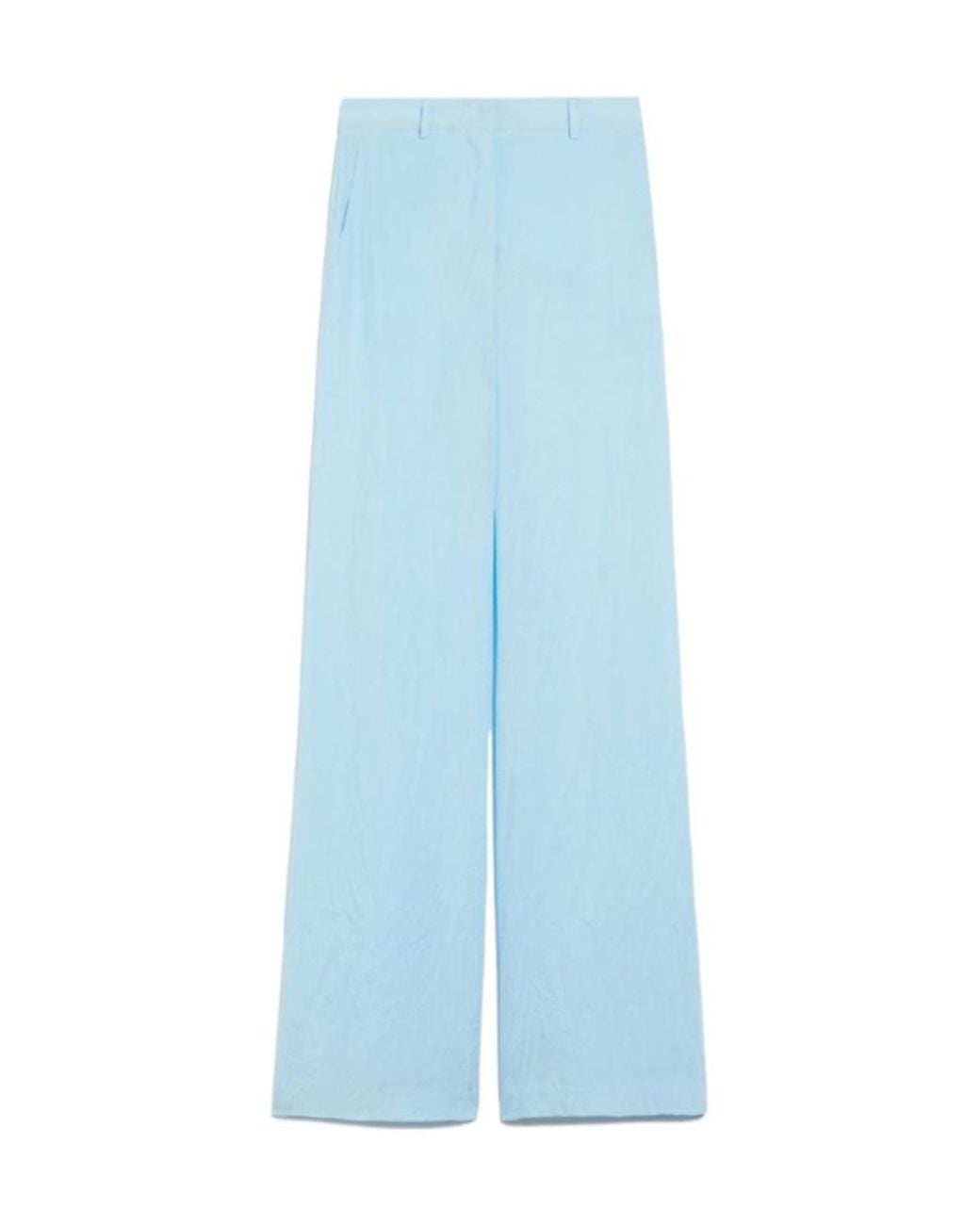 Sportmax Blue High Waist Straight Leg Pants