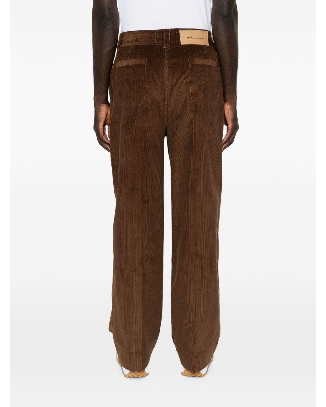 AMI Brown Ami Straight-Leg Corduroy Pants for men