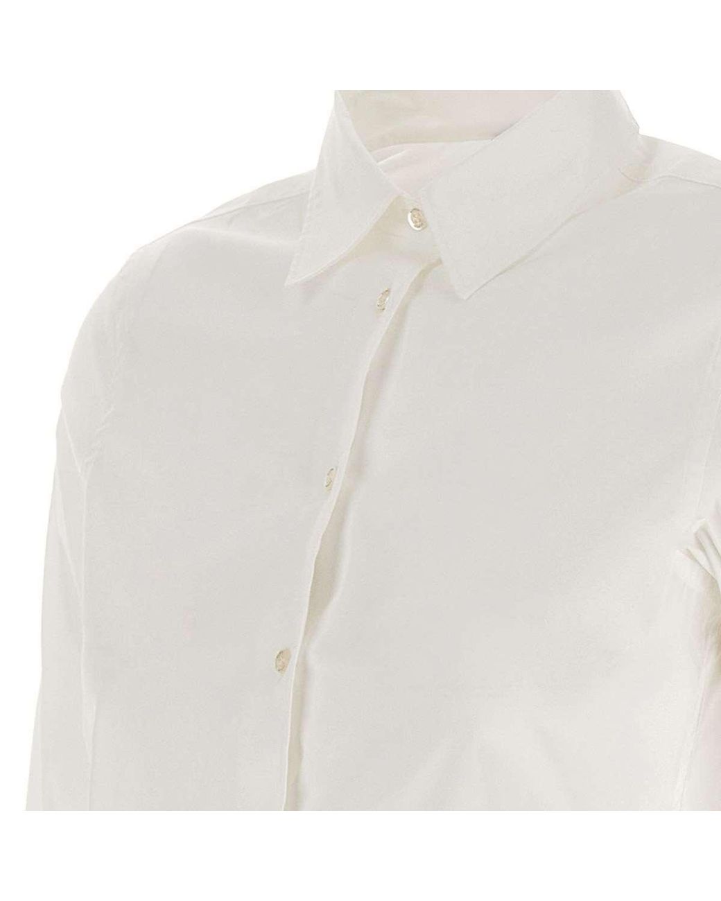 Aspesi White Buttoned Long-Sleeved Shirt