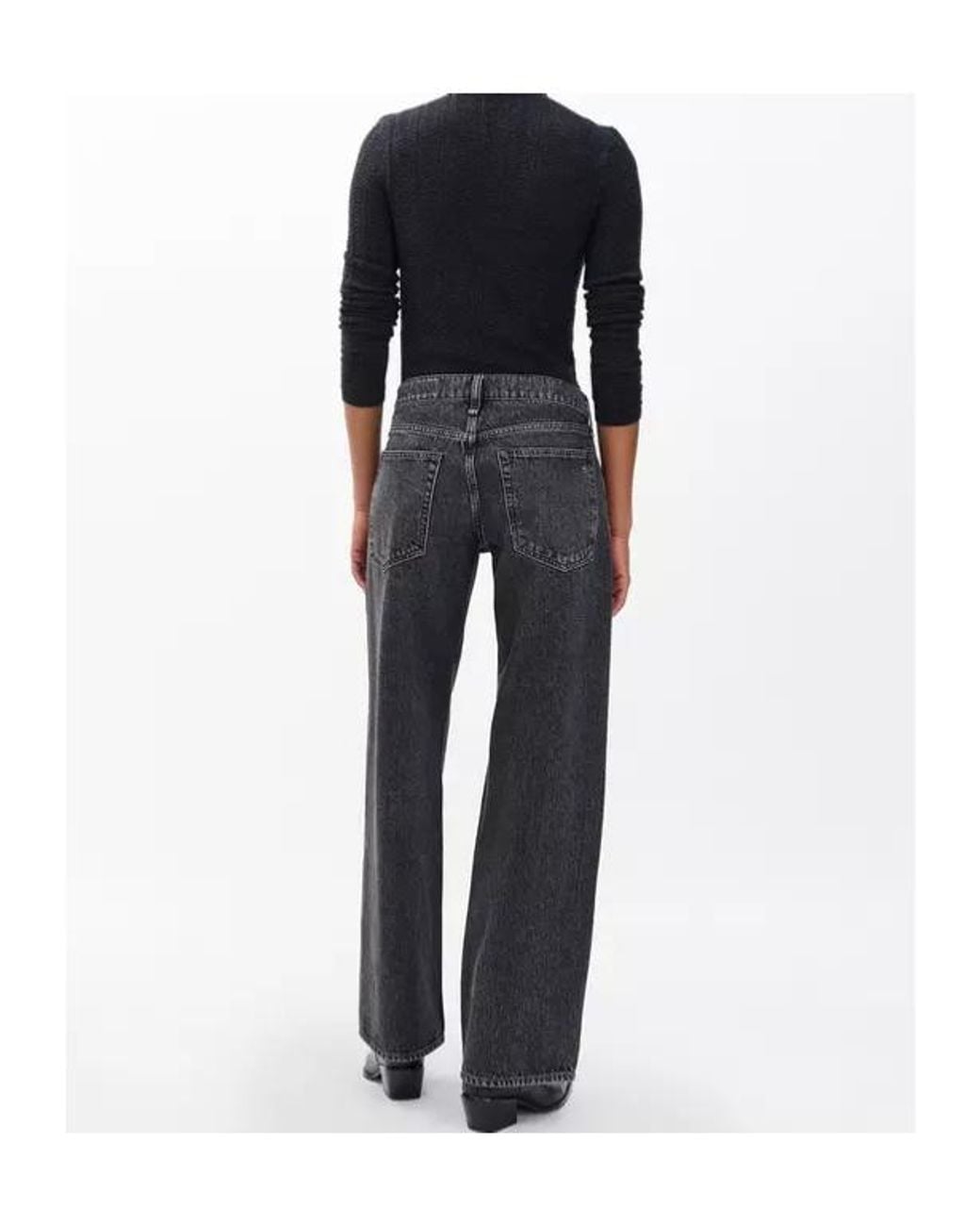 Rag & Bone Gray Relaxed Straight-Leg Jeans