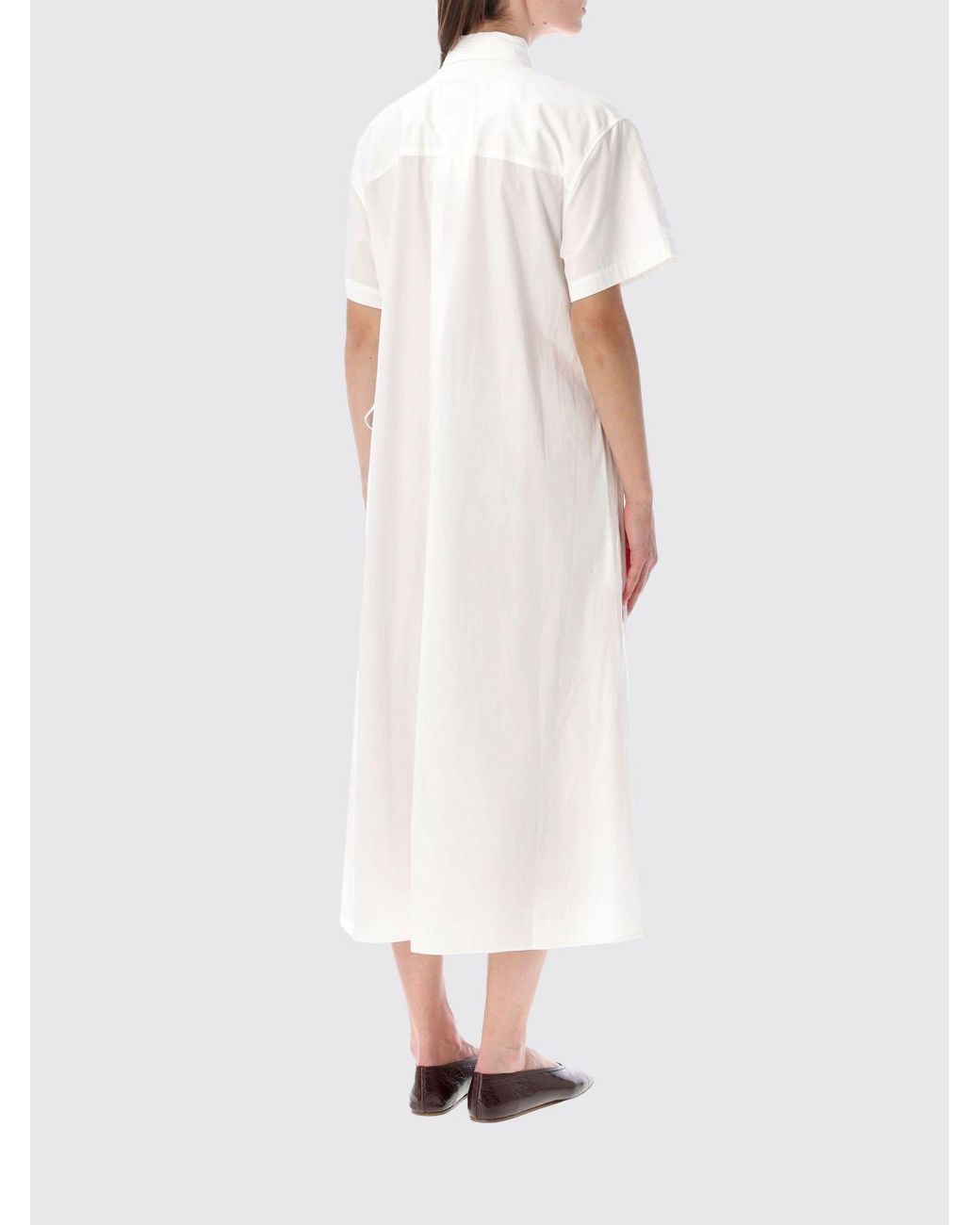 Polo Ralph Lauren Gray Buttoned Drawstring Midi Dress