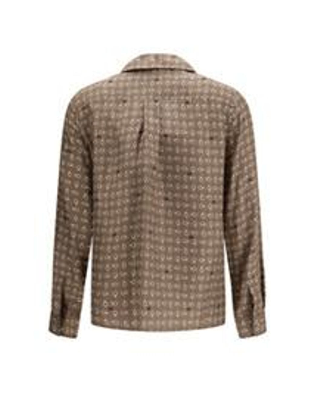 Max Mara Brown Silk Printed Shirt