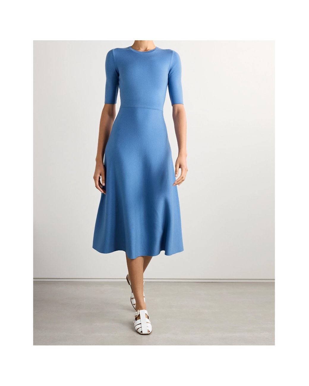 Gabriela Hearst Blue Round Neck Dress